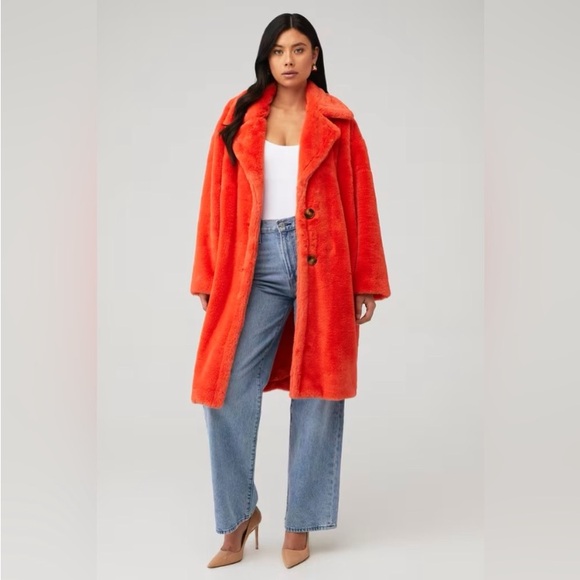 Coat in neon coral - Picture 2 of 5